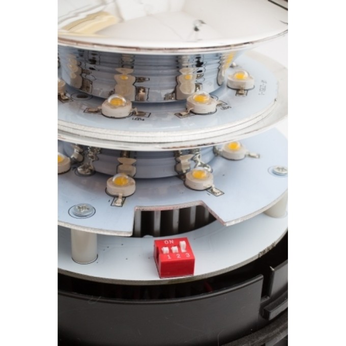 Girofar LED cu magnet si ventuza - 2 randuri a cate 8 LED-uri